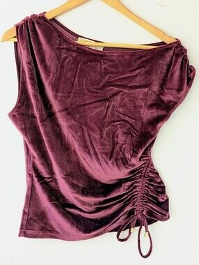 Michael Kors Velvet Ruched Tank Top